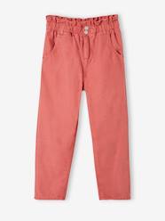 Girls-Paperbag-Style Trousers with Polar Fleece Lining for Girls
