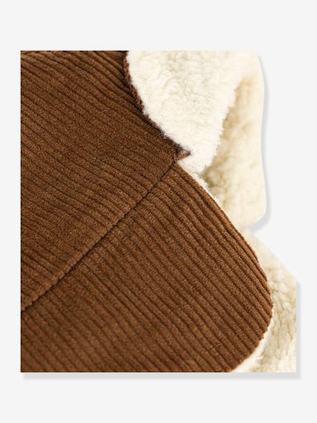 Chapka Hat in Velour for Babies, PETIT BATEAU brown 