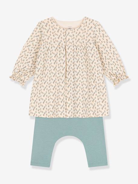 Double Knit Dress & Leggings for Babies, PETIT BATEAU beige 