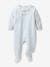 Sleepsuit in Embroidered Velour for Babies, CYRILLUS ecru 