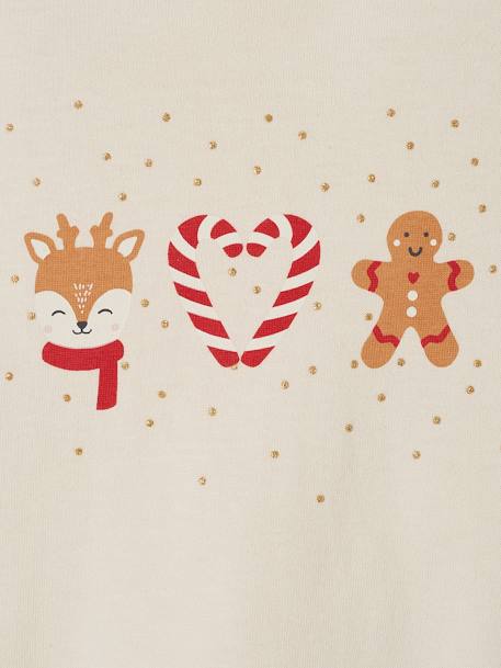 Long Sleeve Christmas Special Top for Babies ecru 