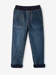 Indestructible Slip-On Jeans with Polar Fleece Lining for Boys
