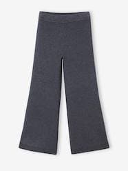 -Wide Trousers in Very Soft Knit for Girls