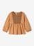 Smocked Top for Babies camel 