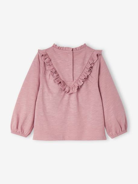 Embroidered Top with Ruffle for Babies lilac 