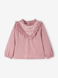 Baby-Embroidered Top with Ruffle for Babies