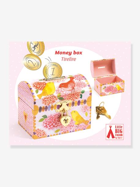 Birds & Flowers Money Box - DJECO printed pink 