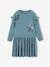 Dual Fabric Occasionwear Dress with Sequinned Stars, for Girls grey blue+Light Pink 