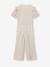 Occasion Wear Lamé Jumpsuit with Bubble Sleeves & Ruffles for Girls gold 