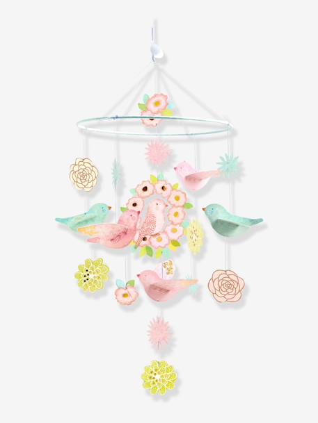 Birds & Flowers Mobile in Paper - DJECO printed pink 