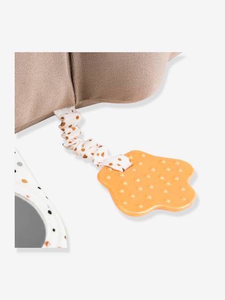 Croco Activity Soft Toy, DONE BY DEER beige+GREEN DARK SOLID WITH DESIGN 