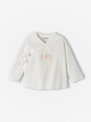 Baby-T-shirts & Roll Neck T-Shirts-T-Shirts-Wrap-Over Jacket in Organic Cotton for Newborn Baby