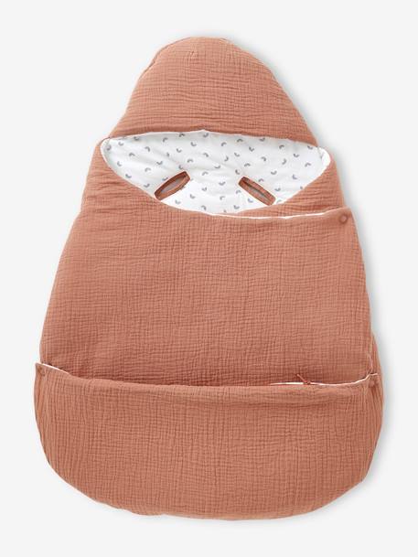 Transformable Baby Nest in Cotton Gauze cappuccino+ecru+printed beige+Sage+terracotta 
