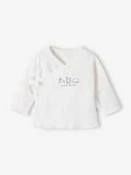 Baby-T-shirts & Roll Neck T-Shirts-Wrap-Over Jacket in Organic Cotton for Newborn Baby