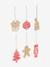 Set of 6 Christmas Hanging Decorations , Biscuit-Effect white 