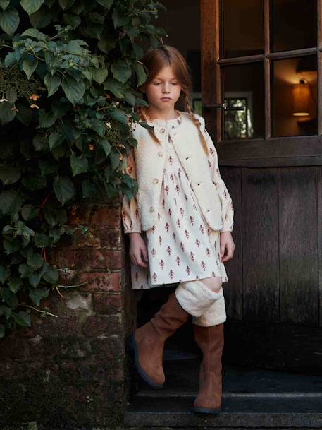 Riding Boots, Furry Lining & Zip, for Girls brown 