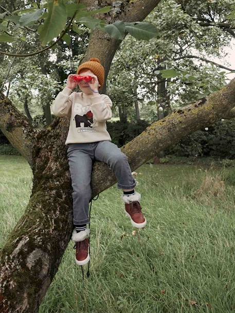 Indestructible relaxed straight jeans easy to pull on for boys denim grey+double stone+stone 