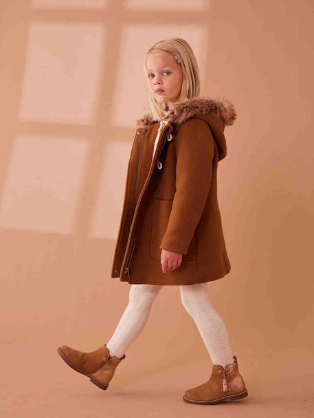 Leather Boots for Girls, Designed for Autonomy camel 