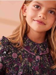 Girls-Ruffled Blouse with Enchanted Forest Motifs, for Girls