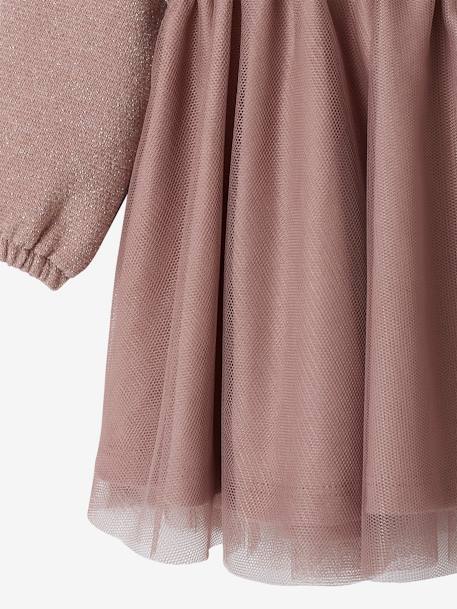 2-in-1 Occasion Dress in Iridescent Fleece & Tulle for Baby Girls lilac 