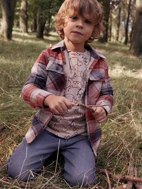 Prehistoric Graphic Top for Boys beige 