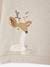 Christmas Special Deer Sweatshirt with Shiny & Sequin Details for Girls marl beige 