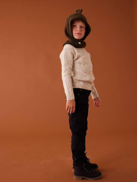 Soft Knit Marl Jumper with Round Neckline for Boys multicoloured 
