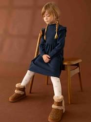Girls-Dresses-Knitted Dress with Ruffles for Girls