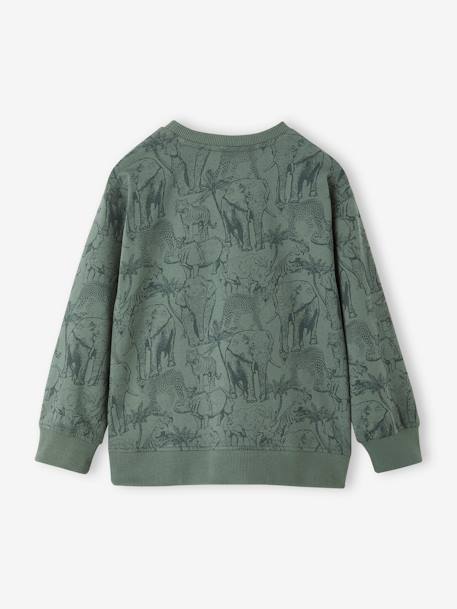Printed Sweatshirt-Style Top for Boys ochre+printed green 