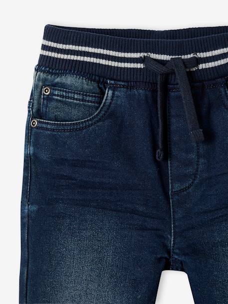 Trousers in Denim-Effect Fleece, Warm Interior brut denim+Denim Blue 