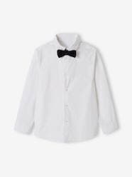 Boys-Shirts-Christmas Combo: Shirt + Bow Tie, in Velour, for Boys