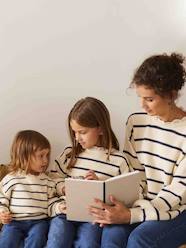 -Striped Dual Fabric Jumper, Capsule Collection Mum-Daughter-Baby