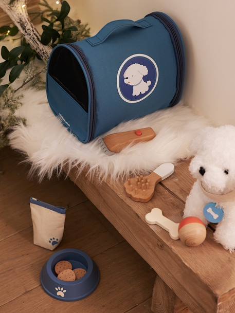 Stuffed Toy Pet + Accessories in FSC® Wood blue 