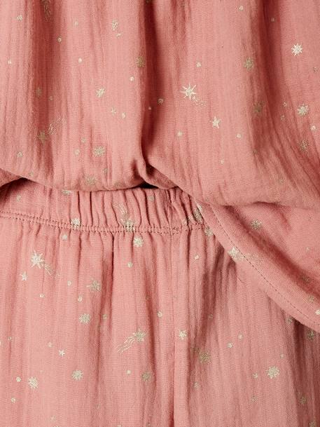 Christmas Pyjamas in Cotton Gauze, for Girls blush 