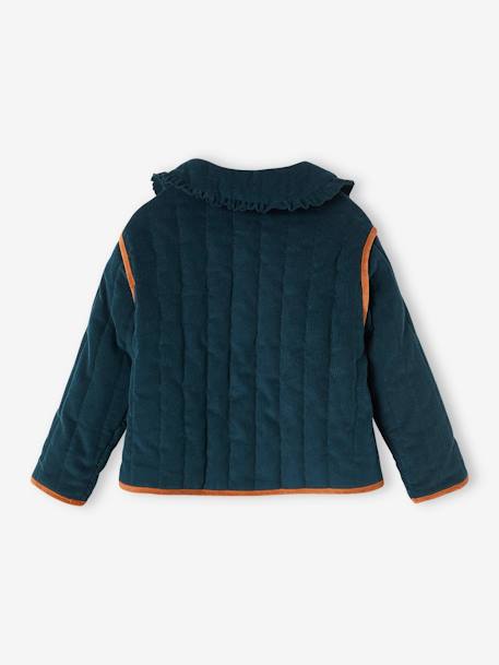 Quilted Corduroy Jacket for Girls fir green 