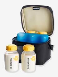 Nursery-Breastfeeding-Accessories-Cooler Bag - Compartment & Ice Pack + 4 Bottles, MEDELA