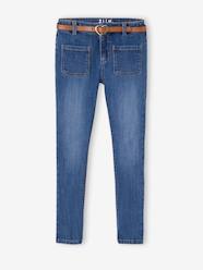 Girls-Jeans-Indestructible Jeans & Fancy Belt, for Girls