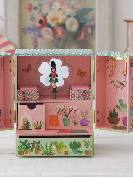 Flowery Musical Box - DJECO printed pink 
