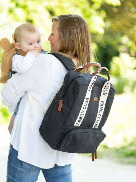 Changing Backpack, Family Club Signature by CHILDHOME black+green 