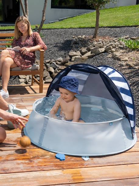 Aquani UV-Protection50+ Pop-Up Tent, by BABYMOOV BLUE MEDIUM SOLID WITH DESIGN+Light Blue 