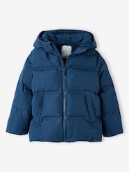 -Hooded Feather & Down Jacket for Boys