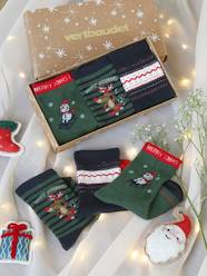-Gift Box with 3 Pairs of Christmas Socks for Boys