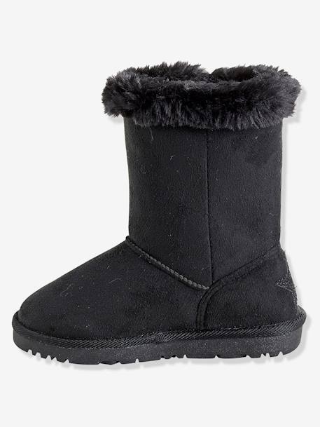 Girls' Boots with Fur Black 