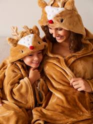 Girls-Reindeer Blanket with Sleeves & Hood