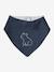 Set of 3 Bandana Bibs in Towelling grey blue+set pink 