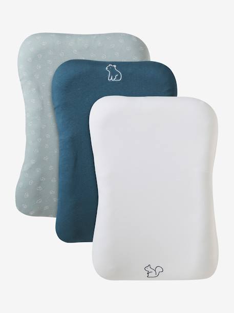 Set of 3 Changing Mattress Covers grey blue+set pink 