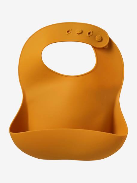 Set of 2 Silicone Bibs brown 