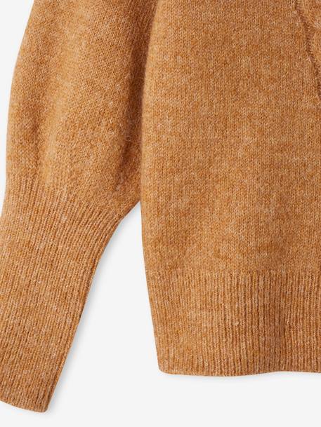 Fancy Jumper in Cable-Knit for Girls bronze 
