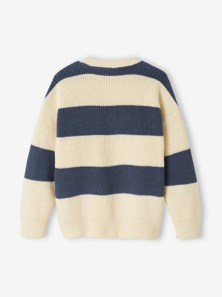 Jumper with Wide Stripes for Boys striped navy blue 