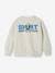 Sports Sweatshirt with Mascot Motif on the Front & Back for Boys marl white 
